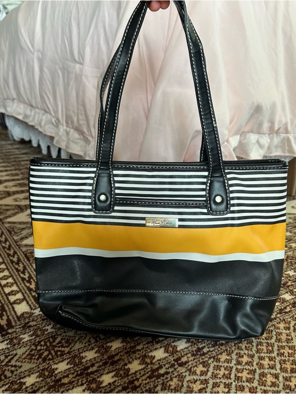 Striped Black and Yellow Women’s Tote Bag